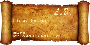 Liess Dorina névjegykártya