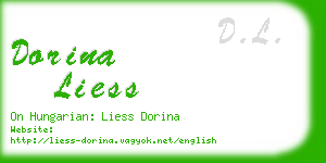 dorina liess business card